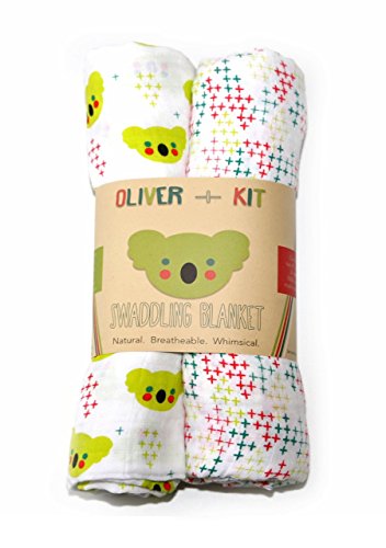 Oliver + kit | כותנה צמד שמיכה של כותנה מוסלין | גודל גדול 47 x 47 | תוספת רכה | Premium 2- חבילה |